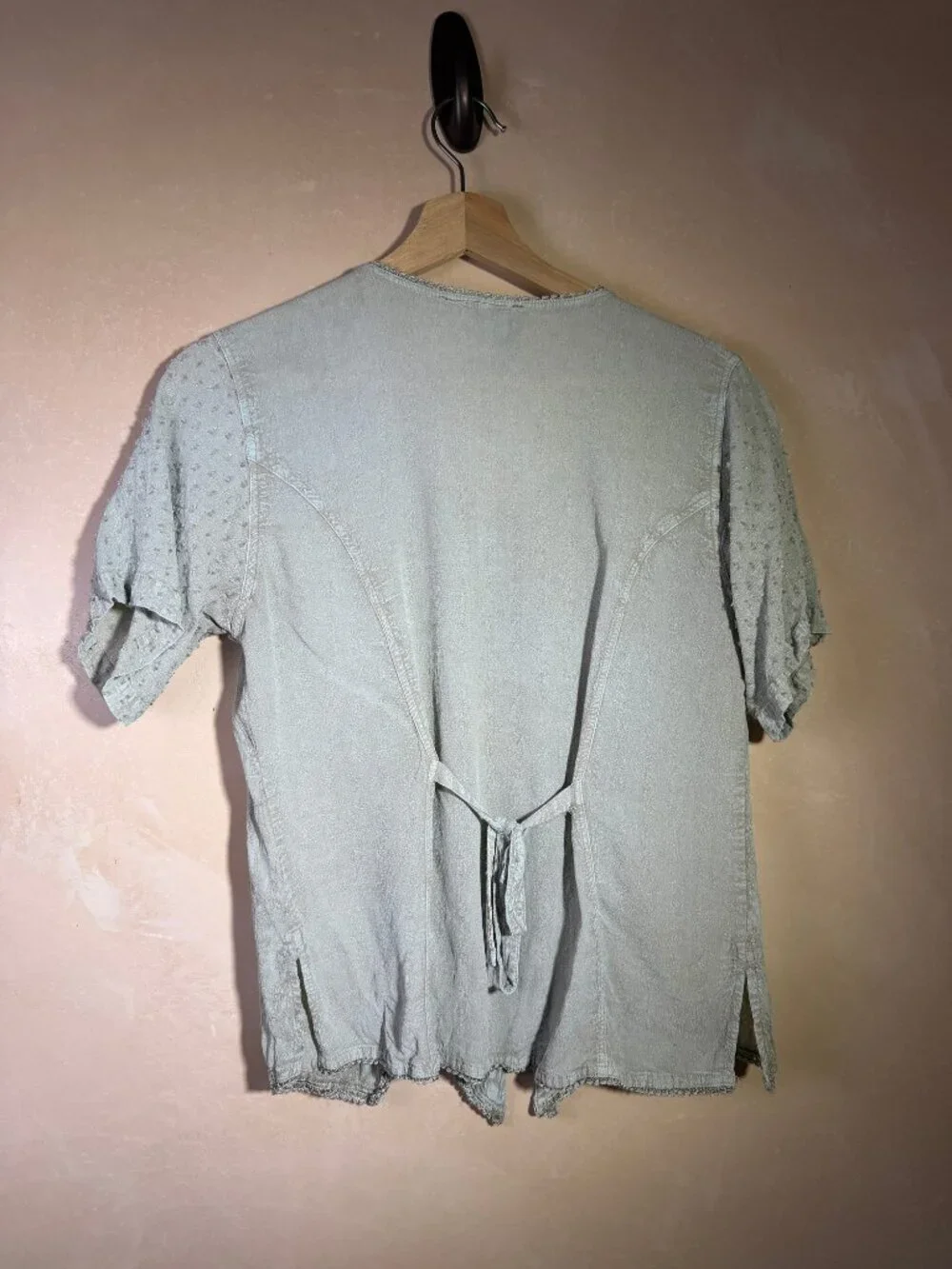 Sacred Threads Sage Green Embroidered Blouse Free Size